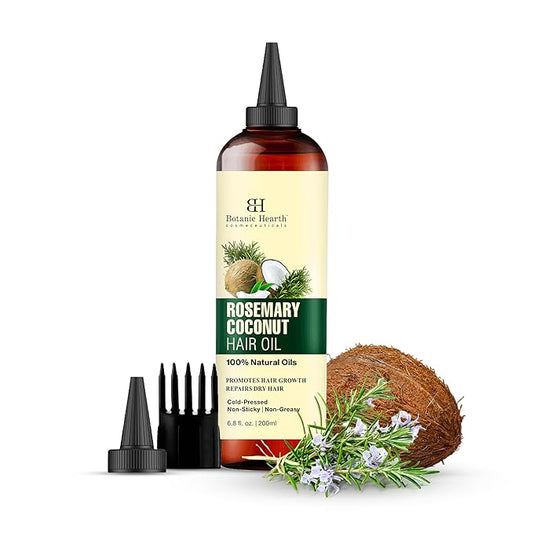 Botanic Hearth Rosemary, Coconut & Avocado Oil For Hair Growth (6.7 fl oz) Infused with Rosemary, Coconut, Biotin|Hair Oil Repairs Damaged Hair, Strengthening, Healthier Hair, Moisturizing- Hair Tonic-VivaGrace Women