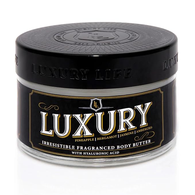 LUXURY LIFE Bed Butter - Scented, Luxurious Body Butter With All-Natural Hyaluronic Acid For Soft, Glowing, Hydrated Skin For Men & Women - Suitable For All Skin Types - Luxury Scent, 5 oz-VivaGrace Women