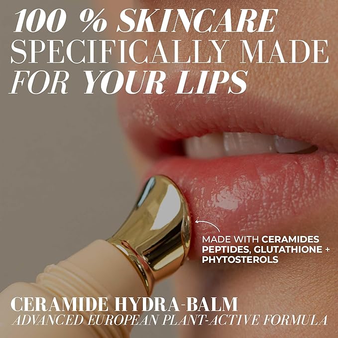 Fitglow Beauty Ceramide Hydra-Balm Lip Gloss | Hydrating Lip Serum with Peptides & Glutathione | Plumping & Anti-Aging Lip Skincare | Dry & Chapped Lip Repair | Vegan & Cruelty-Free | 12g - Pinot-VivaGrace Women