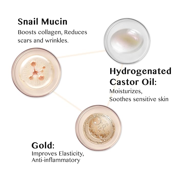 Gold Snail Peeling Gel, 24K Gold Face Exfoliator, Natural Gentle Scrubber, Blackhead Remover, Pore & Acne Scar Minimizer, All Skins, 5.07 fl oz Made In Korea
