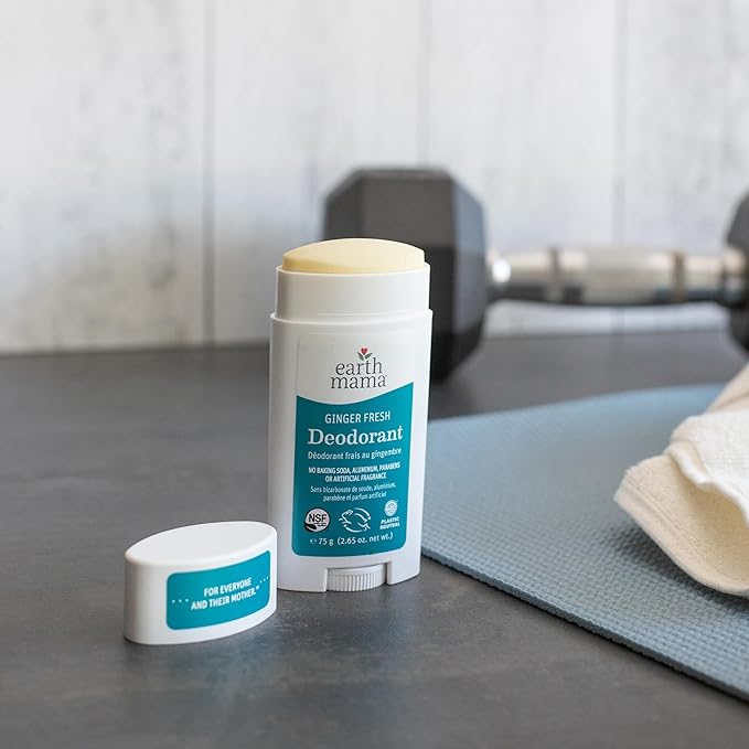 Earth Mama Ginger Fresh Deodorant | Safe for Sensitive Skin, Pregnancy and Breastfeeding, Contains Organic Ginger and Lime, No Baking Soda or Aluminum, 2.65-Ounce-VivaGrace Women