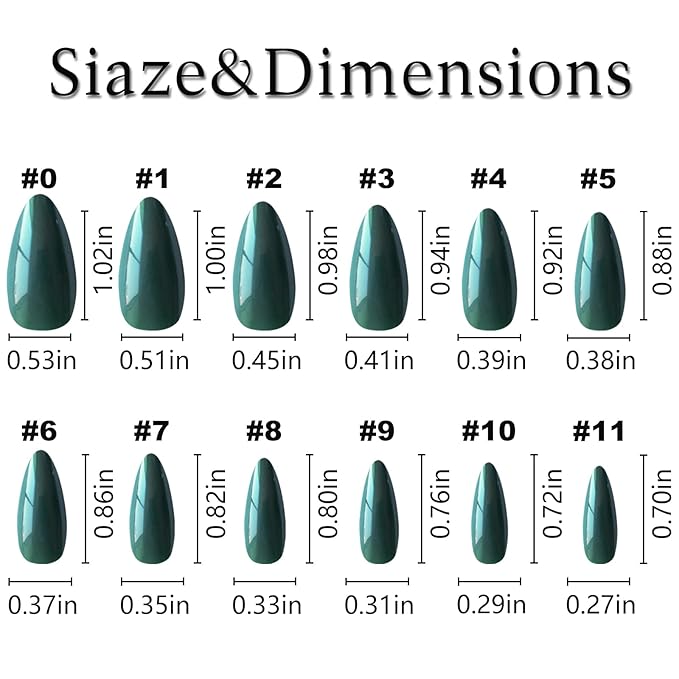 LoveOurHome 240pc Christmas Medium Press on Nails Almond Fake Nails Short Stiletto Almond Green Acrylic Nails Press ons Nail Full Cover False Artificial Nail with Glue Adhesive Tabs for Women Girls