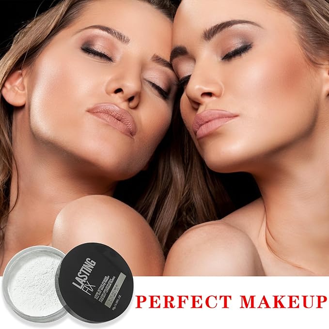White Setting Powder Translucent Loose Setting Powder Matte Smooth Oil Control Loose Face Powder Waterproof Long Lasting Lightweight Setting Powder Makeup-VivaGrace Women