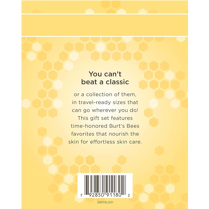 Burt's Bees Back to School Gifts Ideas, 6 College Dorm Products, Timeless Minis Set – Beeswax Lip Balm, Coconut Foot Cream, Milk & Honey Body Lotion, Deep Cleansing Cream, Res-Q Ointment & Hand Salve-VivaGrace Women