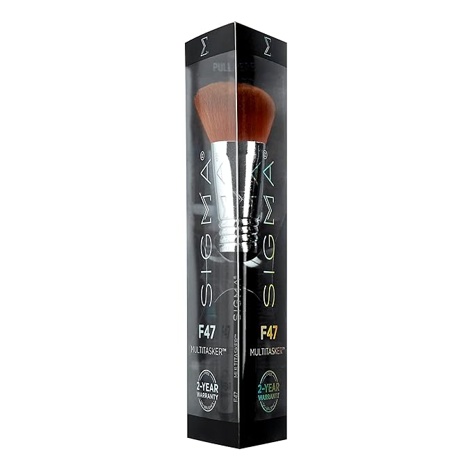 Sigma Beauty F47 Multitasker Makeup Brush – Multi-Use Face Makeup Brush for Blending, Contouring, & Buffing, Use with Foundation, Blush, Bronzer, Contour, or Highlighter (1 Brush)-VivaGrace Women