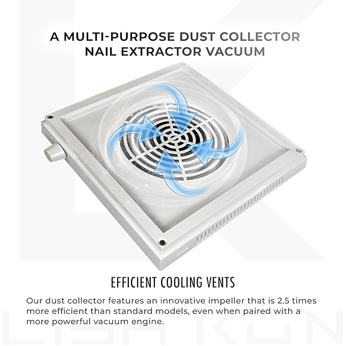 Nail Dust Collector with Reusable Filter, Professional Vacuum Fan Dust Extractor, Powerful & Quiet Nail Tech Dust Suction Machine for Acrylic Gel Nail Polishing, High-End Nail Salon-VivaGrace Women