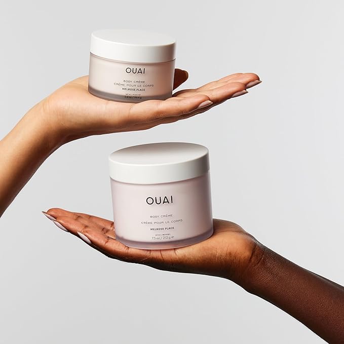 OUAI Body Cream Travel Size, Melrose Place - Hydrating Whipped Body Cream with Cupuaçu Butter, Coconut Oil & Squalane - Softens Skin and Delivers Healthy-Looking Glow - Sulfate Free Skin Care (3.4 Oz)-VivaGrace Women