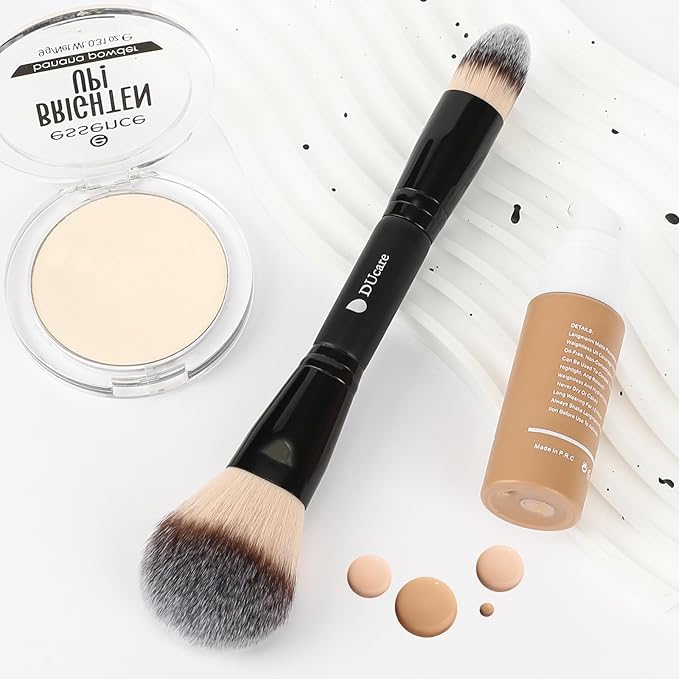 DUcare Powder Brush Foundation Brushes Double Ended Blush Setting Brush for Rounded Taperd Liquid, Cream, Powder,Blending, Buffing-VivaGrace Women