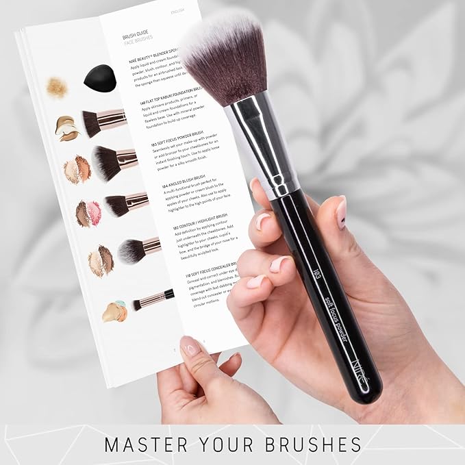 Niré Beauty 15piece Award Winning Professional Makeup Brush Set: Vegan Makeup Brushes with Case, Makeup Sponge, Brush Cleaner, Guide, Gift Box-VivaGrace Women