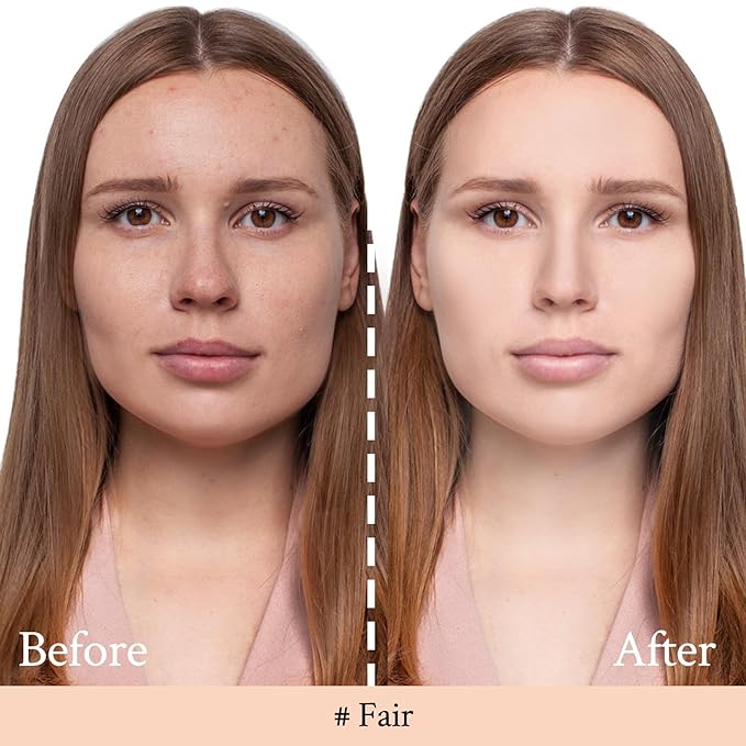 Foundation Balm, Matte Full Coverage Cream Foundation, Mature Skin Foundation, Creamy, Waterproof, Lightweight Face Makeup, 0.99 oz (FAIR)-VivaGrace Women