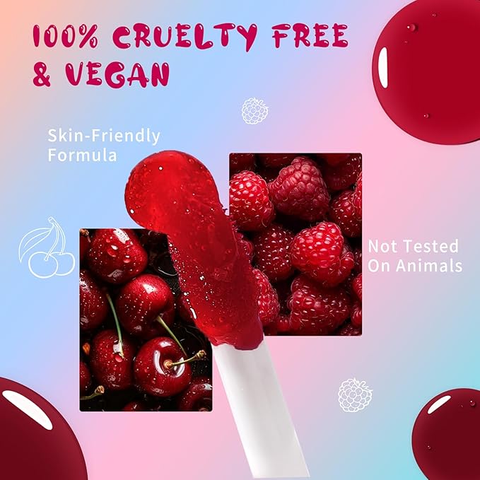 Lip Tint Stain, Long Lasting Korean Lip Stain Set, Non-sticky Waterproof Lightweight Lip and Cheek Tint, Moisturizing High Pigment Water Tint, Matte Finish Lip Tint-VivaGrace Women