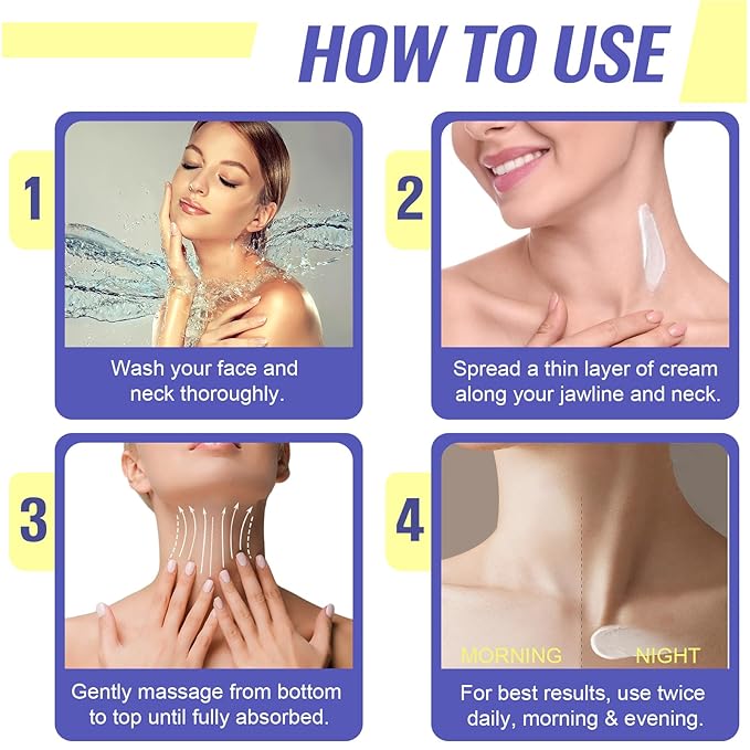 Neck Firming Cream, Neck Cream for Tightening & Neck Lift, Anti-Aging Neck Cream for Wrinkles 1.7 Fl.Oz-VivaGrace Women