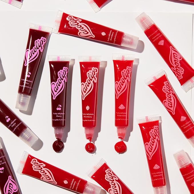 Lanolips Fruity Jellybalm, Strawberry - Tinted Lip Balm to Deepen, Brighten & Enhance - Moisturizing Lanolin Lip Balm & Lip Gloss for Everyday Lip Care (10g / 0.35oz)-VivaGrace Women