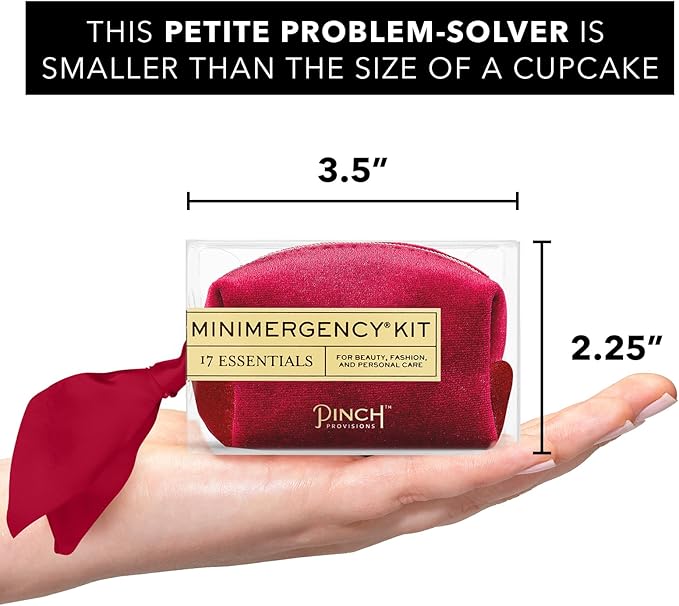 Pinch Provisions Velvet Minimergency Kit, for Her, Includes 17 Must-Have Emergency Essential Items, Compact, Multi-Functional Pouch, Gift for Parties and Birthdays-VivaGrace Women