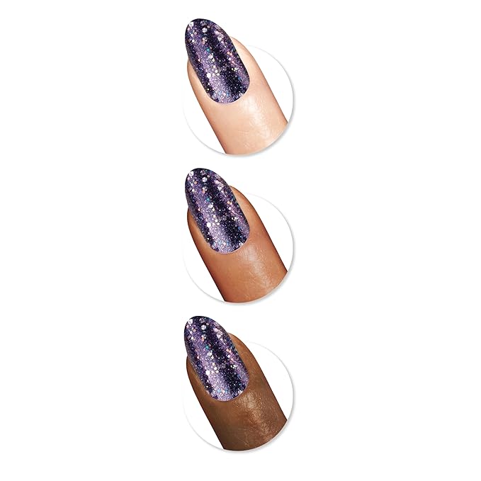 Sally Hansen Insta-Dri, Glimmer Top Coat, Quick Dry, Long Lasting, Sheer, Shimmery Purple Nail Polish