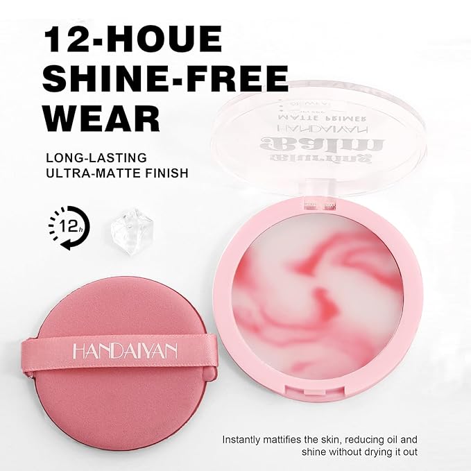 Beauty Poreless Setting Powder, Two Color Cream Translucent Lightweight Oil Control No Sebum Loose Face Powder,Waterproof&Long-Lasting Natural Matte Primer,Makes Skin Downy-VivaGrace Women