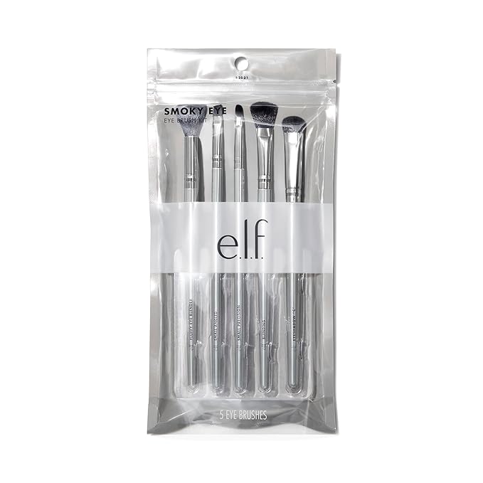 e.l.f. Smoky Eye Brush Kit, 5-Piece Makeup Brush Kit For Creating A Smoky Eye Look, Apply & Blend Eyeshadow, Vegan & Cruelty-Free-VivaGrace Women