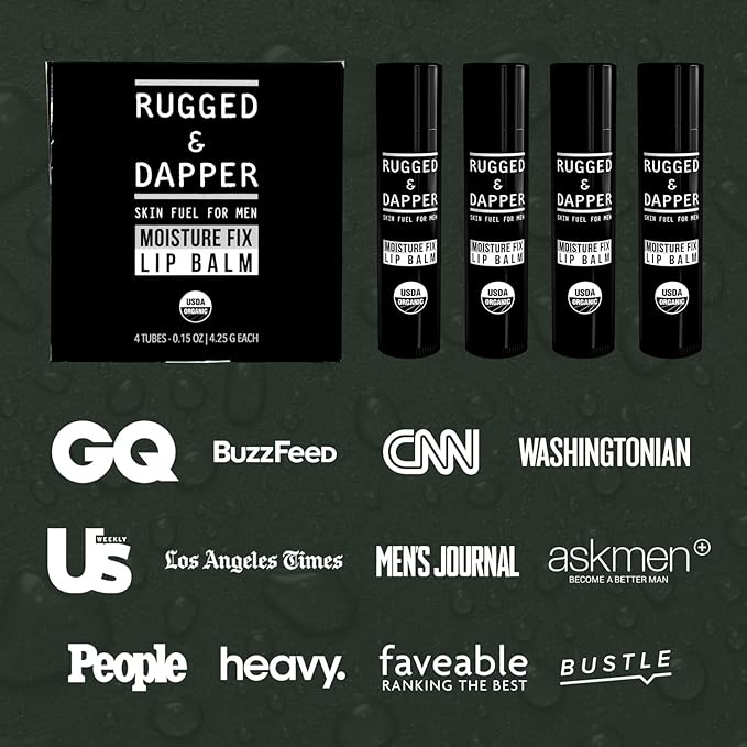 Organic Lip Balm for Men, Mens Chapstick Organic, Mens Lip Balm, Natural Chapstick for Men, Organic Chapstick Mint Lip Balm, Peppermint Lip Balm, All Natural Men's Lip Balm Chap Stick, Lip Therapy-VivaGrace Women