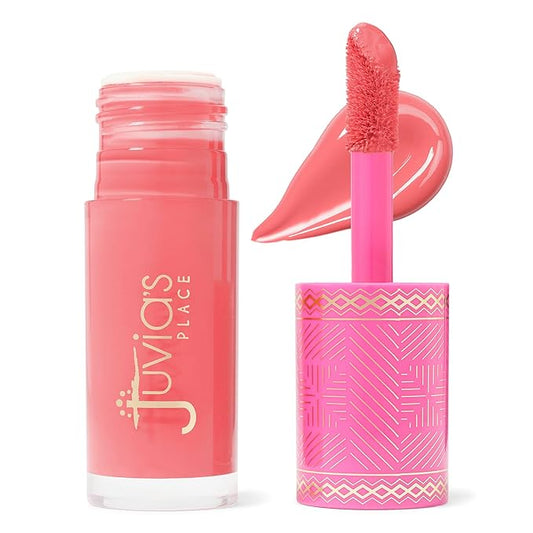 Juvia's Place Blushed Liquid Blush PeachRose - Dewy Tint Cheeks Makeup Glow Pigment Effortless Beauty Long Lasting Cosmetics Soft Creamy Natural Buildable All Skin Color Light Flawless Finish Blend-VivaGrace Women