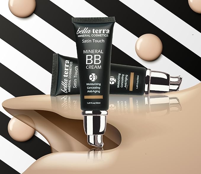 Bellaterra Cosmetics BB Cream - Tinted Moisturizer, Mineral Foundation Makeup, Medium 104 | Skin Perfector, 1.69 oz-VivaGrace Women