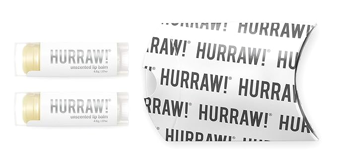 Hurraw! Unscented Lip Balm, 2 Pack: Organic, Certified Vegan, Cruelty and Gluten Free. Non-GMO, 100% Natural Ingredients. Bee, Shea, Soy and Palm Free. Made in USA-VivaGrace Women