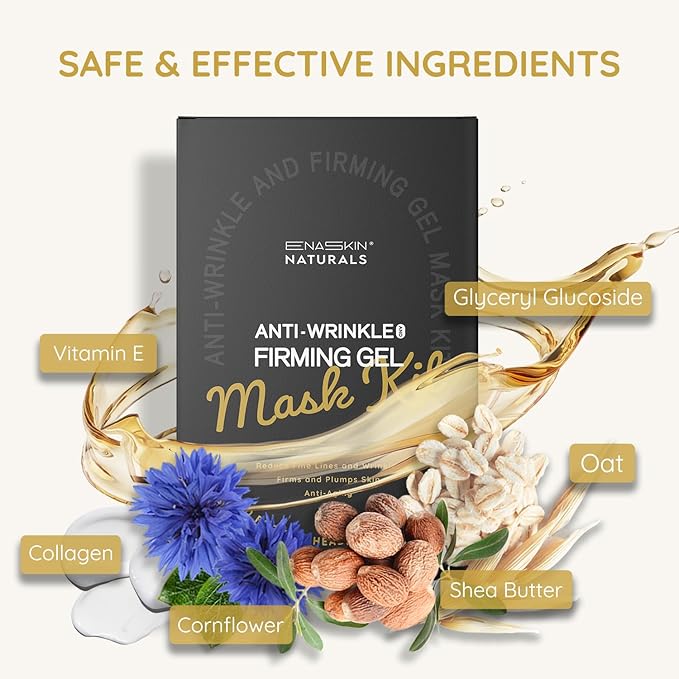 Enaskin Naturals 5 in 1 Anti Wrinkle Face Patches Anti Wrinkle Gel Face Masks (5 in 1 Pack)-VivaGrace Women