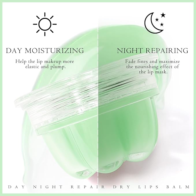 2Pc Jelly Lip Mask Overnight,Fruity Avocado Lip Sleeping Mask Day Night Repair Kawaii Lip Balm Hydrate Plump Dry Lip Scrubs Exfoliator,Lip Care Lip Moisturizer with Collagen-Avocado-VivaGrace Women