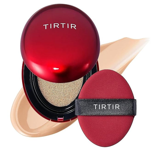 TIRTIR Mask Fit Red Cushion Foundation | Full coverage, Weightless, Skin fit, Satin Glow Finish, Korean Makeup BB Foundation, beauty, Tattoo cover up, Buildable (#23N Sand, 0.63 Fl Oz)-VivaGrace Women