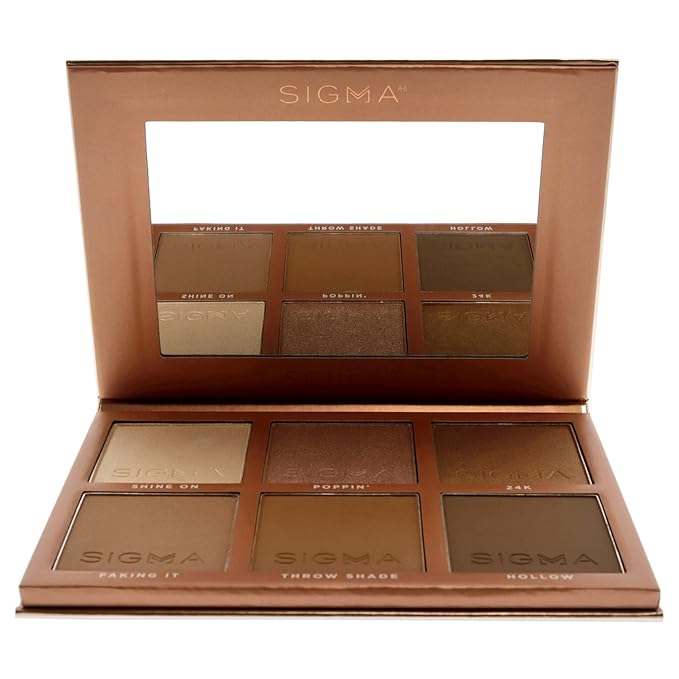 SIGMA Beauty Sculpt Highlight Plus Contour Palette Makeup Women 0.98 oz-VivaGrace Women