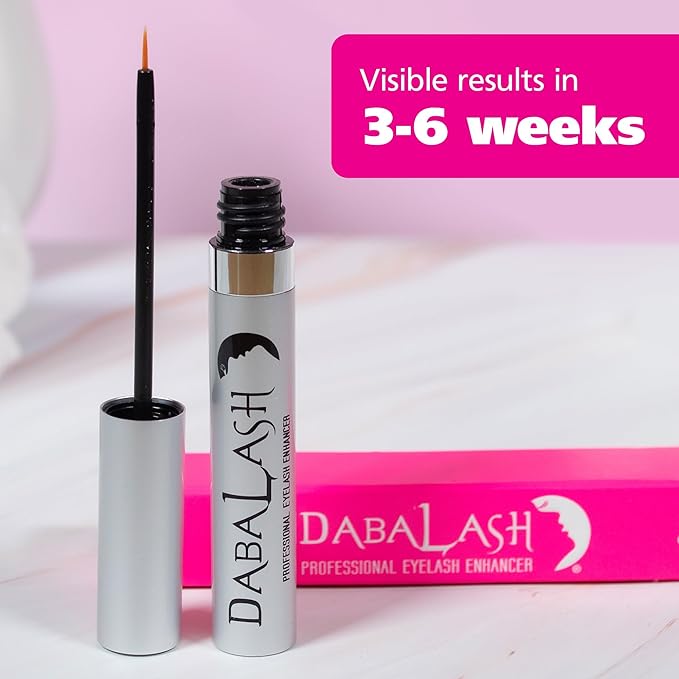 DABALASH Trio Combo – Professional Eyelash & Brow Strengthener 0.18 oz, Waterproof Mascara, 0.45 oz & Gentle Vegan Mascara, 0.3oz – Give Your Own Lashes A Longer, Fuller, & Thicker Look