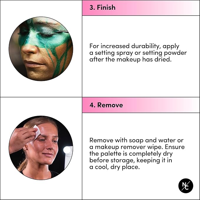 Metallic 12-Color Palette - Luxurious Water-Activated Makeup for Face & Body - Shimmering Shades for SFX, Cosplay, Theater, Film & TV Makeup Artists-VivaGrace Women