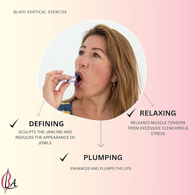 Lip Plumper Device | Non-Invasive Lip Plumping Device, Pain-Free | 60-Second Daily Exercise for Fuller Lips, Defined Jawline & Firmer Skin, MADE IN USA (Lavender)-VivaGrace Women