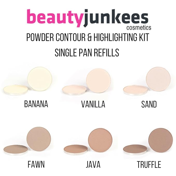 Truffle Matte Powder Contour Makeup – 37 mm Magnetic Palette Refill Pan for Contouring Highlight Make Up Kit by Beauty Junkees, Professional Quality Paraben Gluten Cruelty Free Cosmetics-VivaGrace Women