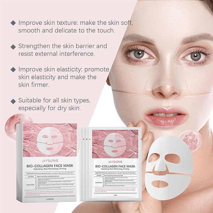 Retinol Collagen Face Mask – Korean Tightening Hydrogel Overnight Mask, Deep Moisturizing & Elasticity Boost, Long-Lasting Hydration & Brightening Skin (Deep Hydrating Mask)-VivaGrace Women