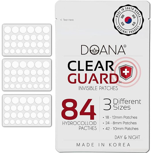 Korean Pimple Patches - 84 Count / Made in KOREA - Absorbing Hydrocolloid 3 Size Acne Patches for Blemishes. Zits Cover, Spot Stickers for Face and Body, Day and Night, Round Shape-VivaGrace Women