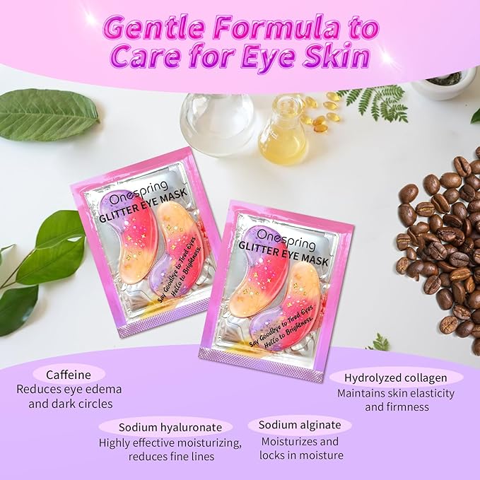 Eye Masks (24 Pairs) - Gift for Her - Under Eye Patches for Dark Circles, Puffiness, Wrinkles, Soothing & Hydrating, Skincare Eye Gel Pads, Beauty Essential for Women, Bridesmaid Gifts-VivaGrace Women