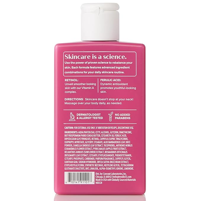 Medix 5.5 Retinol Body Lotion Firming Moisturizer | Crepey Skin Care Treatment | Retinol Body Cream | Firming Cream Targets Look Of Crepe Skin, Wrinkles, & Sagging, 3 Fl Oz Travel Size, 3-Pack-VivaGrace Women