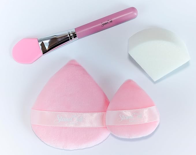 StansOut Ultimate Complexion Bundle: Liquid Foundation Brush, Makeup Brushes for Liquid, Cream, Stick Foundation - Flat, Round, Blender Brushes - 101 Contoured, 108 Straight - Long-Lasting-VivaGrace Women