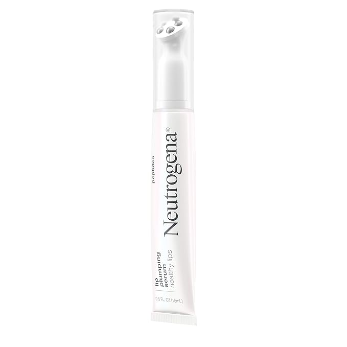 Neutrogena Healthy Lips Plumping Serum, Lip Enhancer with Peptides Nourishes and Promotes the Appearance of Naturally Fuller and Plumper-Looking Lips, 0.5 fl. oz-VivaGrace Women