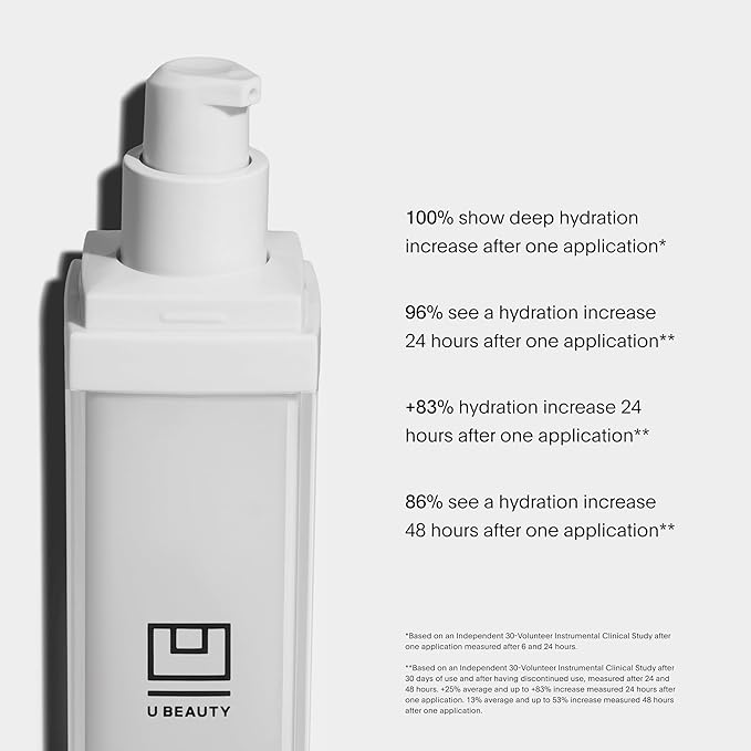 U Beauty The SUPER Hydrator - Mega-Dose Skin Hydrator and Hyaluronic Acid Moisturizing Cream with Peptides and Grapeseed Oil for Supple, Smooth, and Softer-Looking Skin For Up To 48 Hours - 0.5 fl oz-VivaGrace Women