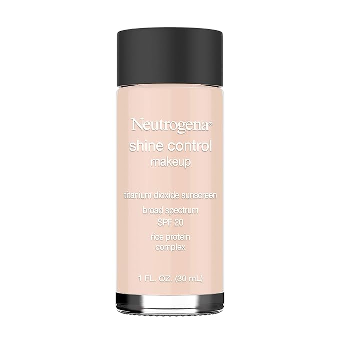 Neutrogena Shine Control Liquid Makeup Broad Spectrum Spf 20, Natural Ivory 20, 1 Oz.-VivaGrace Women
