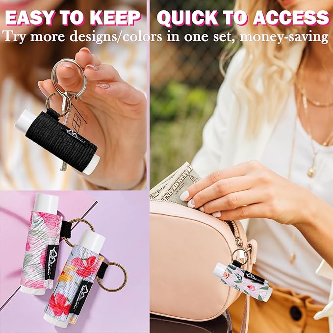 WK IEASON Lip Balm Holder Keychain Bulk Chapstick Holder Key chain-VivaGrace Women