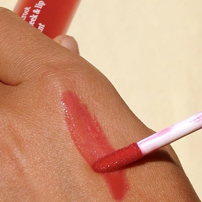 Ere Perez - Natural Beetroot Cheek + Lip Tint | Water-Resistant, Long-Lasting, Hydrating, Vibrant | Blue Agave, Rosehip Oil, Vitamin E | Vegan, Cruelty-Free, Clean Beauty (Fun-Pink)-VivaGrace Women