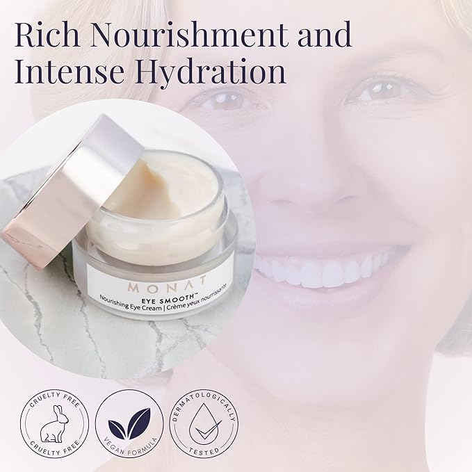 MONAT Eye Smooth™ - Rejuvenating & Hydrating Eye Cream with Plant Stem Cells and Plant Derived Squalane, 0.5 Fl Oz-VivaGrace Women
