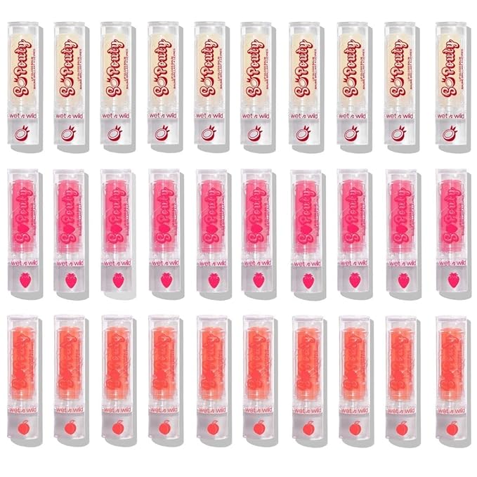 wet n wild Perfect Pout So Pouty Shine Tinted Lip Balm Coconut Flavored, Hyaluronic Acid, Vegan Collagen, Moisturizing For Dry Lip Care, Clear (Pack of 2)-VivaGrace Women