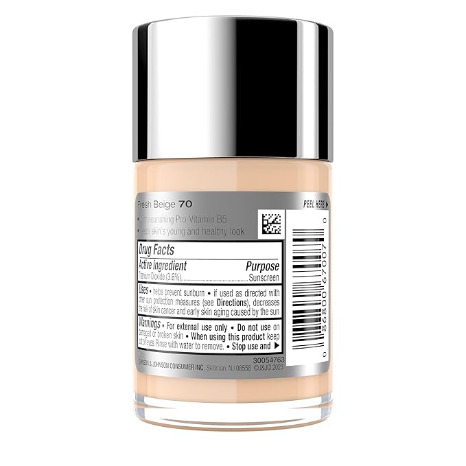 Neutrogena Healthy Skin Liquid Makeup Foundation, Broad Spectrum SPF 20 Sunscreen, Lightweight & Flawless Coverage Foundation with Antioxidant Vitamin E & Feverfew, Fresh Beige, 1 fl. oz-VivaGrace Women