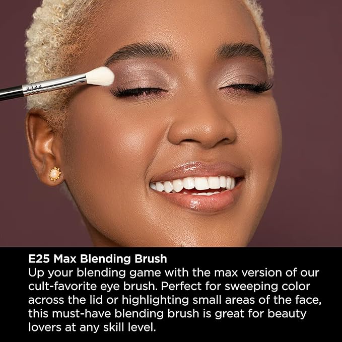 Sigma Beauty Professional E25 Max Eyeshadow Blending Brush – Professional Eyeshadow Brush for Seamless Eyeshadow Blending, Softens Dramatic Edges & Harsh Lines for a Well Blended Effect (1 Brush)-VivaGrace Women