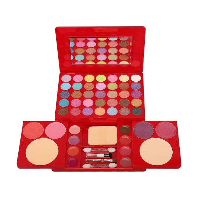 All-in-One Makeup Gift Set Travel Makeup Kit Complete Starter Makeup Bundle Lipgloss Lipstick Concealer Blushes Powder Eyeshadow Palette Cosmetic Palette for Teen Girls & Adults #10-VivaGrace Women