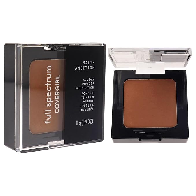 COVERGIRL Matte Ambition, All Day Powder Foundation, Deep Cool 2, 0.38 Ounce-VivaGrace Women