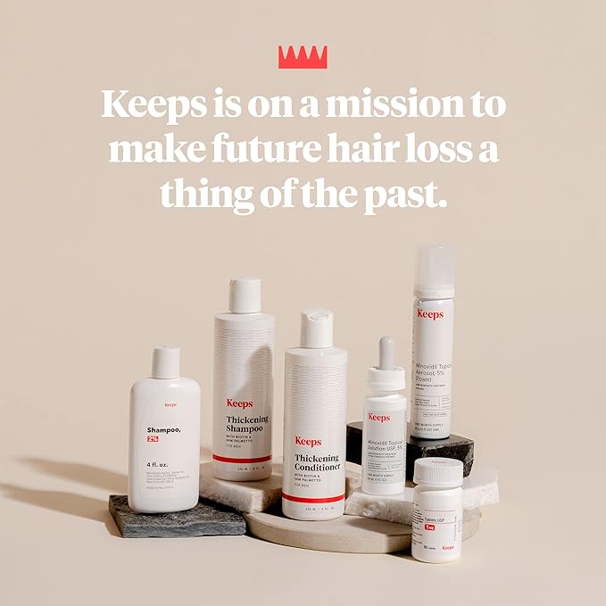 Keeps Hair Regrowth Treatment Mens Shampoo for Fuller, Thicker Looking Hair, 8 oz - Thinning and Hair Growth Shampoo for Men - DHT Blocker - Infused with Biotin, Caffeine, & Saw Palmetto-VivaGrace Women